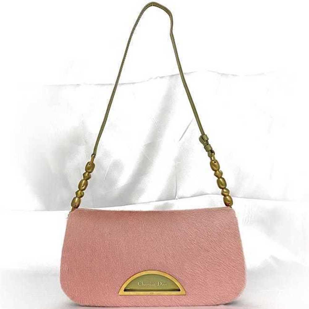 Christian Dior Shoulder Handbag Python Leather Pi… - image 2